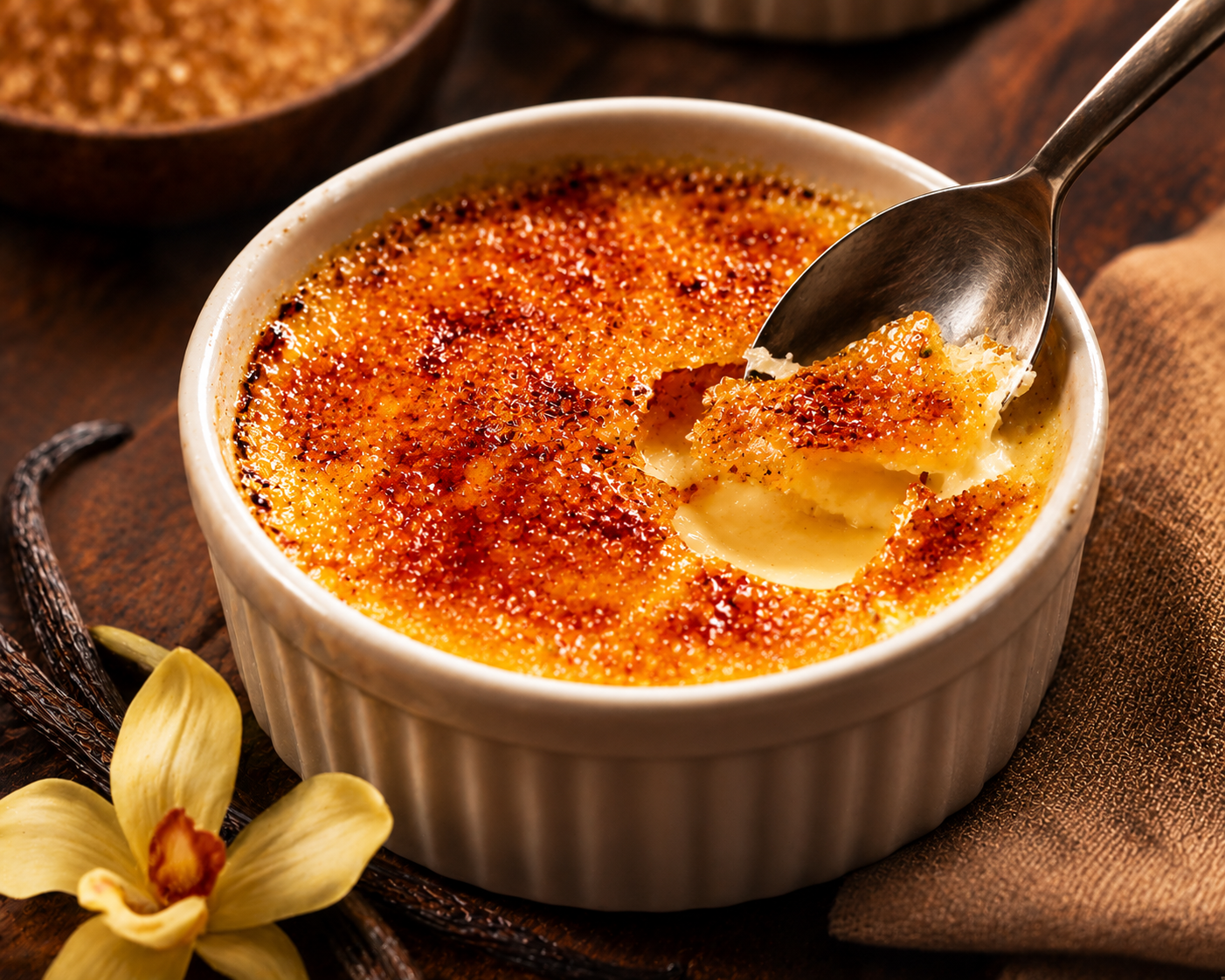 Crème brûlée à la vanille