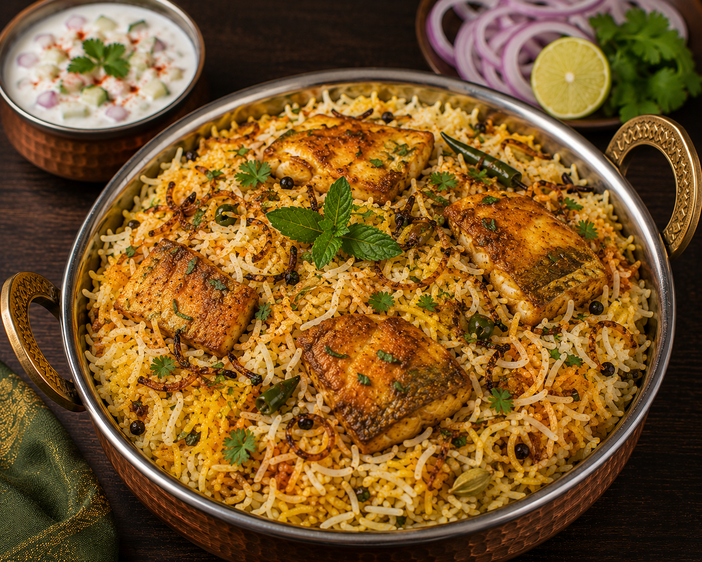 Fish dum biryani