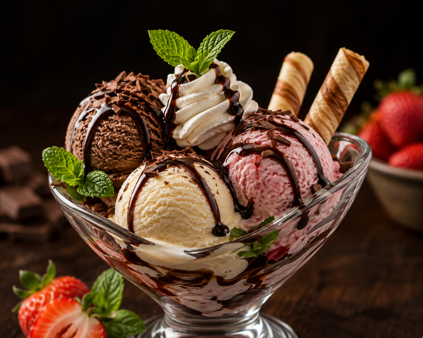 Mixed ice-cream delight