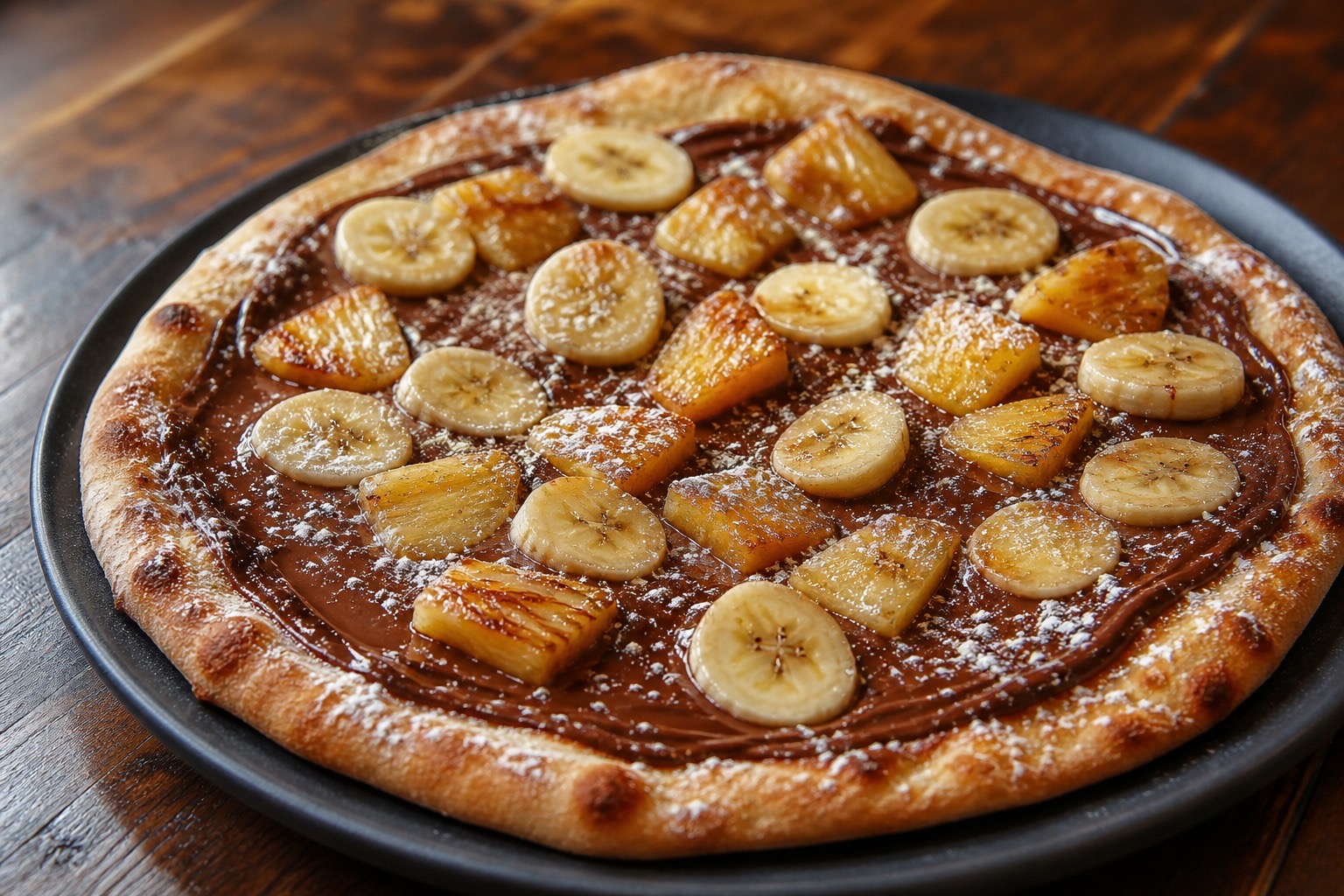 Nutella, Banana & Pineapple Pizza