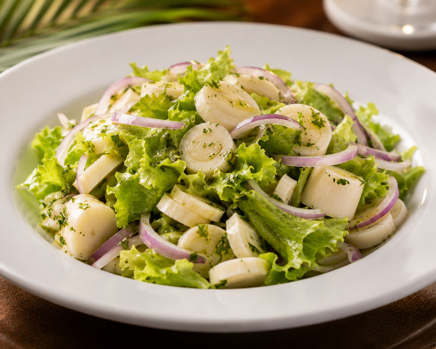 Chamarel crunchy heart of palm salad