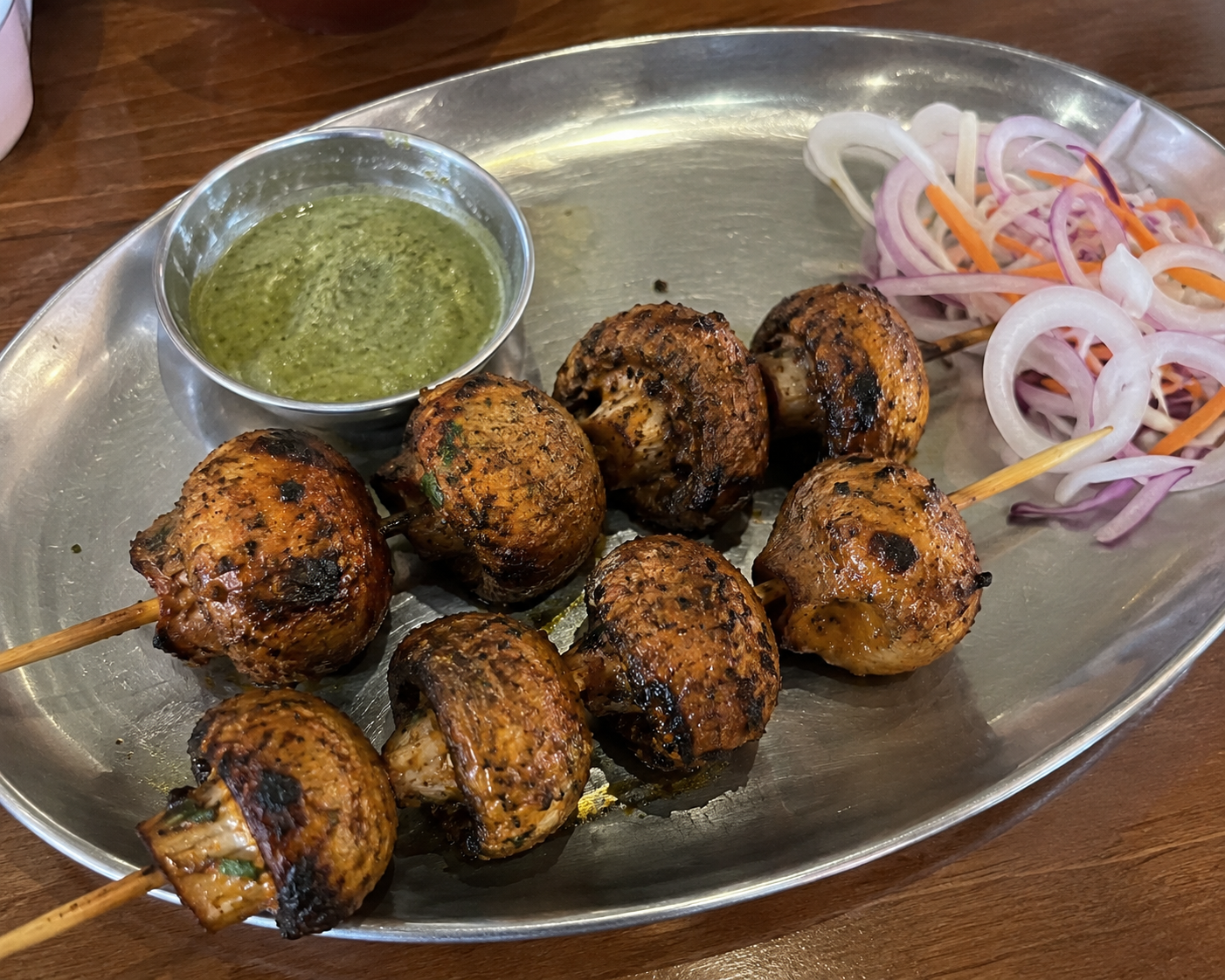 Tandoori mushroom tikka