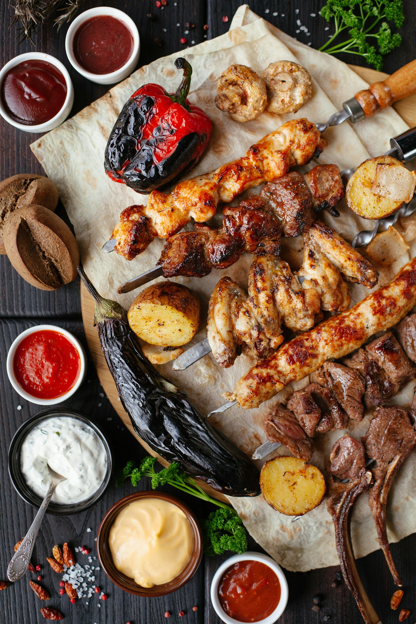 BBQ prawn skewers