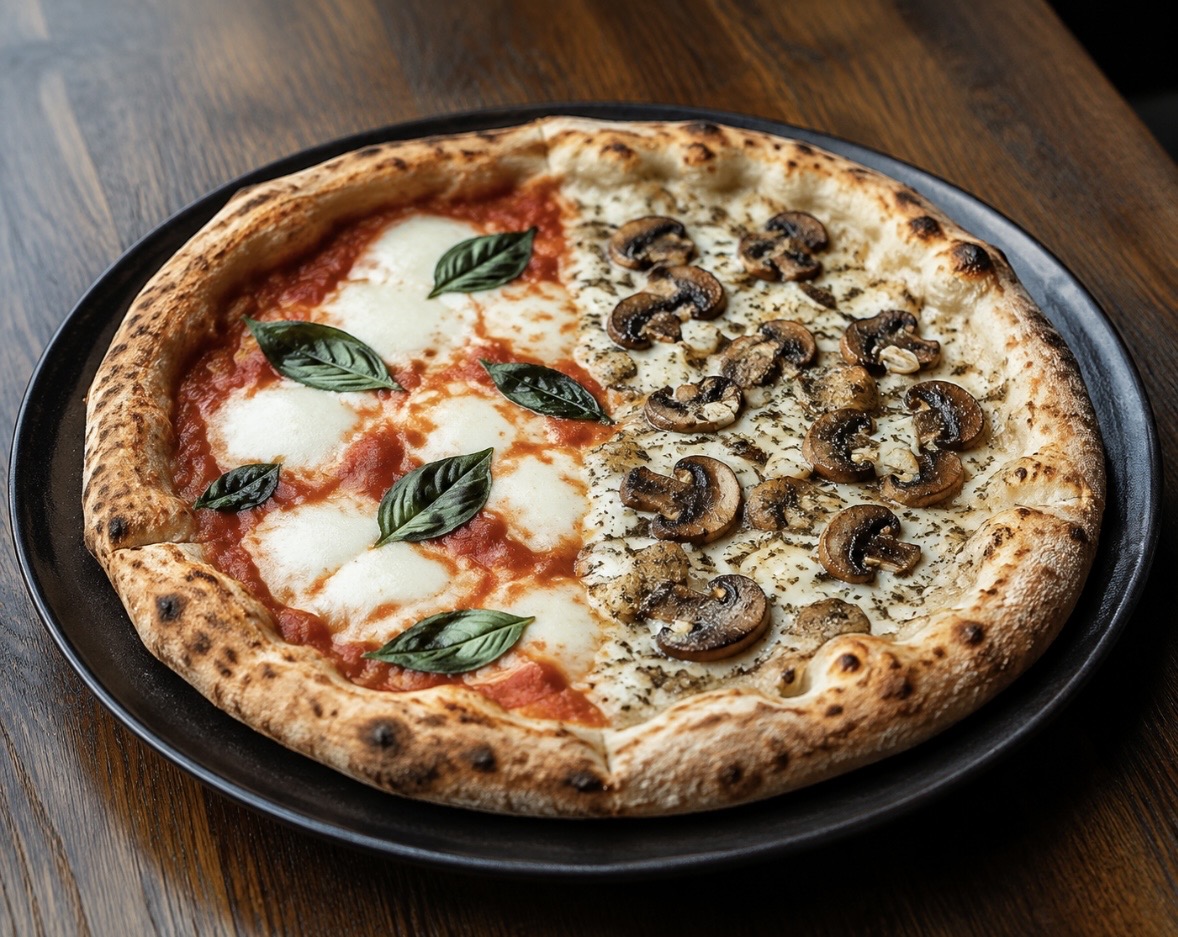 Margherita + Mushroom & Herbs