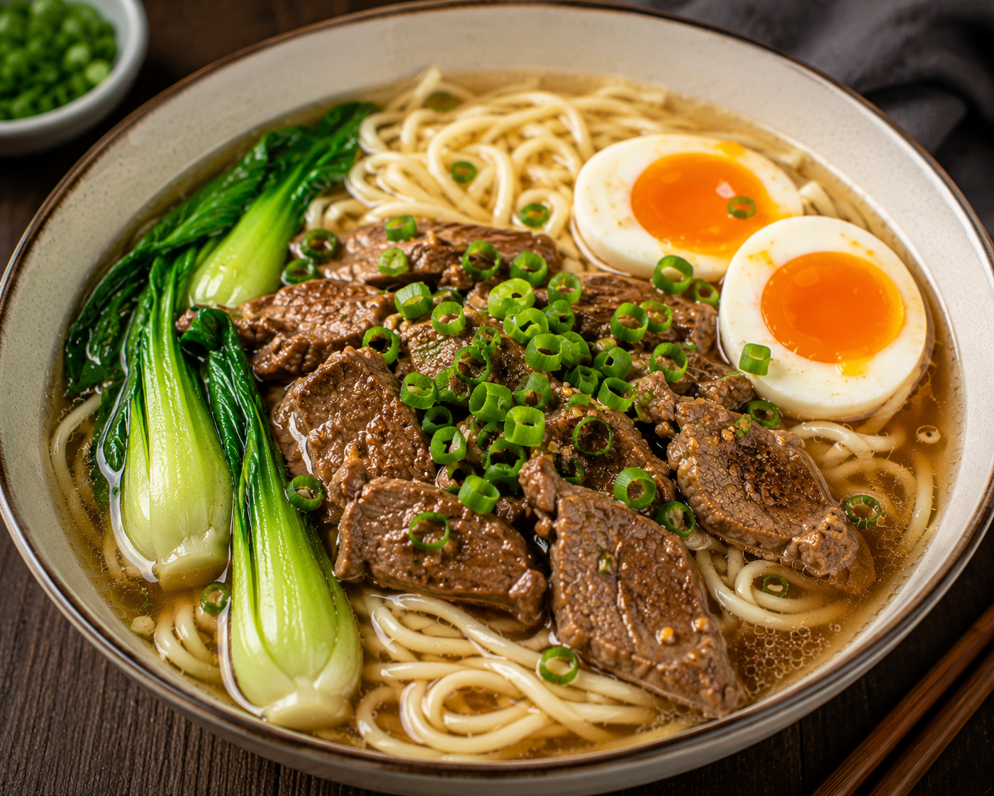 Lamb & egg boiled noodles