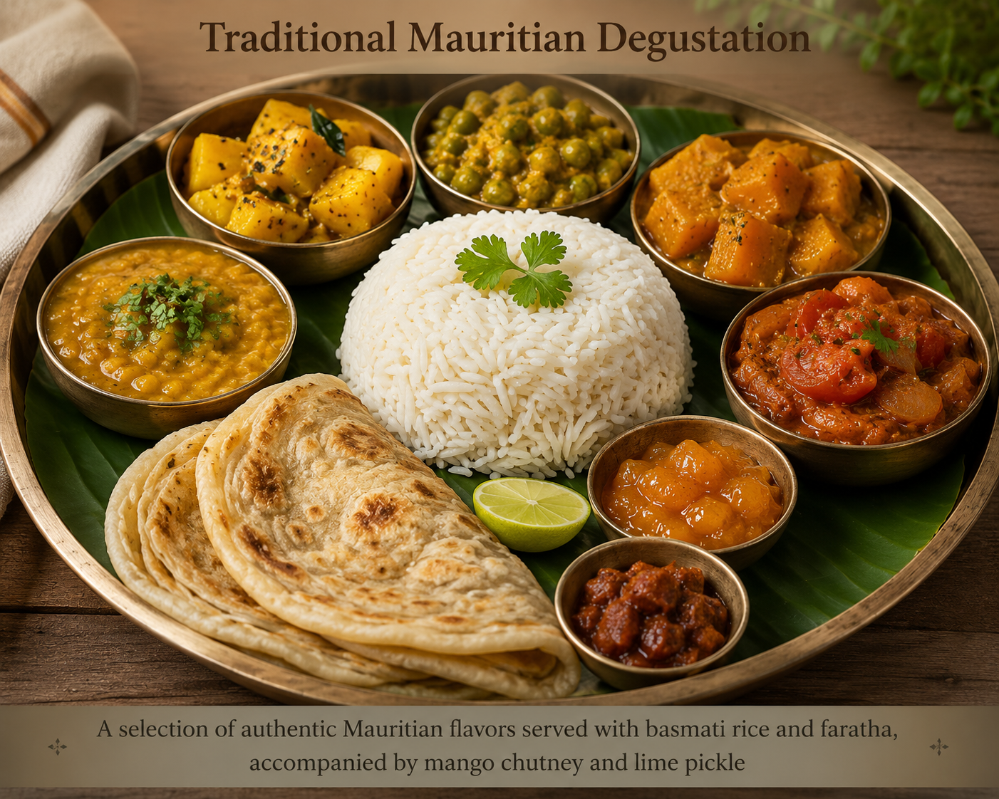 Traditional Mauritian degustation