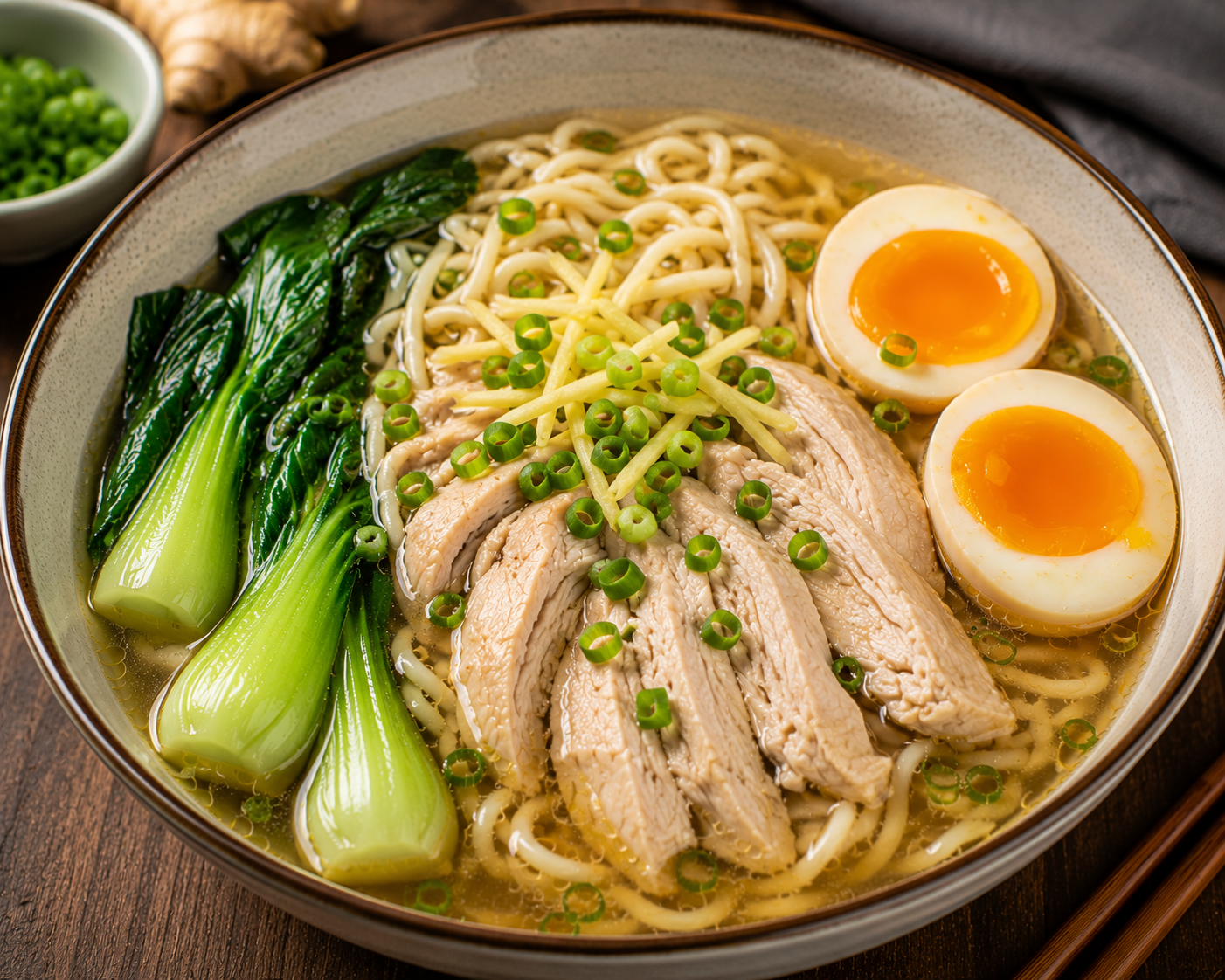 Chicken & egg boiled noodles